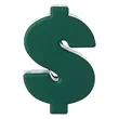Money Sign Shaped Stress Reliever w/ Custom Logo | https://www.bestnamebadges.com