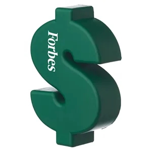 Money Sign Shaped Stress Reliever w/ Custom Logo | https://www.bestnamebadges.com