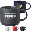 Stackable Ceramic Coffee Mugs | https://www.bestnamebadges.com
