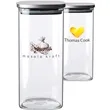 Meridian Glass Storage Square Jars, 54 oz. | https://www.bestnamebadges.com