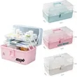 Three-layer Storage Organizer Medicine Box With Handle | https://www.bestnamebadges.com