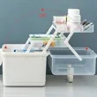 Three-layer Storage Organizer Medicine Box With Handle | https://www.bestnamebadges.com