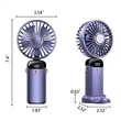 Portable USB Rechargeable with LED Display Handheld Fan | https://www.bestnamebadges.com