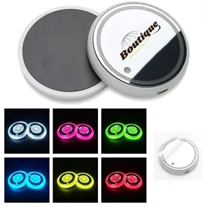2-Pack LED Car Non-Slip Cup Holder Light with Smart Sensor
