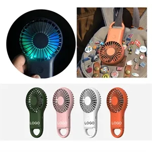 Rechargeable Handheld Fan With Carabiner