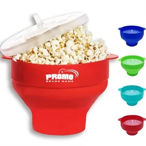 Microwave Popcorn Popper Maker Collapsible Bowl with Handles