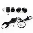 4pcs Tire Valve Stem Caps And Keychain Set Accessories Decal | https://www.bestnamebadges.com