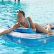 Inflatable Pool Lounger Float | https://www.bestnamebadges.com