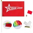 Spring Outdoor Garden Party Festive Hand-Waving Flag | https://www.bestnamebadges.com