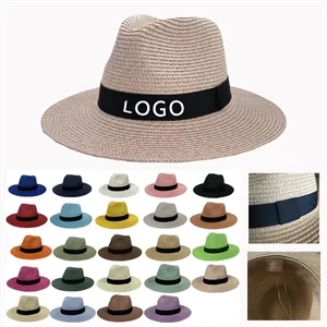 Shade Beach with Large Brim Straw Sun Hat