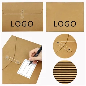 Horizontal A4 Thickened Kraft Cardboard Document Bag