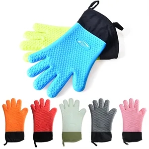 BBQ Grilling Heat-Resistant Kitchen Silicone Oven Mitts