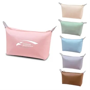 Waterproof Zipper Leatherette Pencil Case Cosmetic Pouch