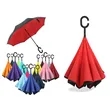 C-Shaped Handle Hands-Free Stand-Up Inverted Umbrella | https://www.bestnamebadges.com