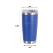 Stainless Steel Double Wall Vacuum Insulated Travel Mug | https://www.bestnamebadges.com