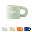 Modern 10 oz Ceramic Coffee Mug With Porcelain  Round Handle | https://www.bestnamebadges.com