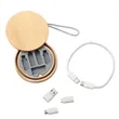 Multi USB Adapter Kit Fast Charging Cable Bamboo Storage Box | https://www.bestnamebadges.com