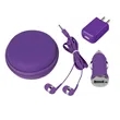 3In1 Travel Headphone/Charging Plug/Car Charger Portable Set | https://www.bestnamebadges.com