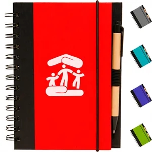 Eco Friendly Spiral Notebook with Pen Journal Diary | https://www.bestnamebadges.com