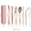 Portable Utensils Set with Case Stainless Steel Reusable | https://www.bestnamebadges.com