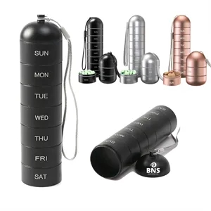 Detachable Weekly Aluminum Alloy Pill Organizer
