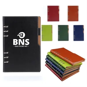 A6 Pu Leather Refillable Loose Leaf Notebook