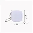 Mini Square78'' Small Steel Ruler With Keychain | https://www.bestnamebadges.com