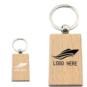 Custom  Wooden Rectangle Keychain Key Tags
