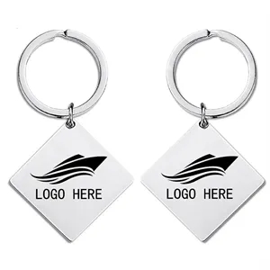 Square Stainless Steel Message Key Tags