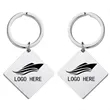 Square Stainless Steel Message Key Tags | https://www.bestnamebadges.com