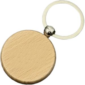 Customized Wooden Circular Keychain Key Tag
