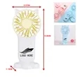 Custom Mini Usb Rechargeable Foldable Handheld Desk Fan | https://www.bestnamebadges.com
