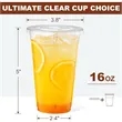 Transparent plastic cup with lid | https://www.bestnamebadges.com