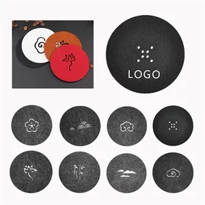 Round Openwork Heat-Absorbing Felt Coaster