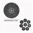 Round Openwork Heat-Absorbing Felt Coaster | https://www.bestnamebadges.com
