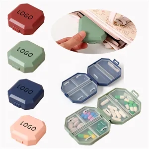 Moisture-Proof Mini Portable Six-Compartment Pill Box