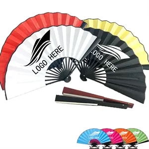 Customizable Folding Bamboo Fan