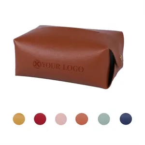 Foldable Rectangular Leather PU Tissue Box