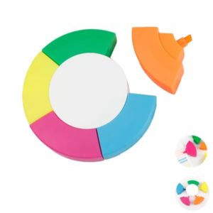Customizable Round Shaped Multi-Color Highlighter