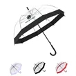 Transparent Clear Black Edge Umbrella | https://www.bestnamebadges.com
