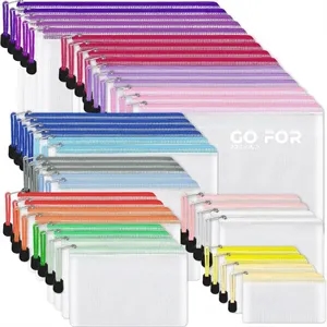 A4 Plastic Mesh Zipper Pouch