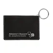 Black/Silver Leatherette Keychain ID Holder | https://www.bestnamebadges.com