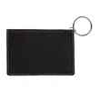 Black/Silver Leatherette Keychain ID Holder | https://www.bestnamebadges.com