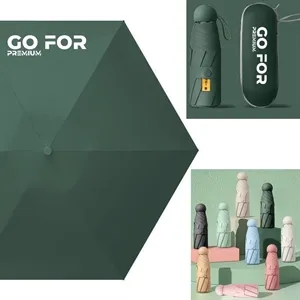 Mini Folding Umbrella With Storage Case