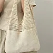 Crochet Mesh Beach Tote Bag | https://www.bestnamebadges.com