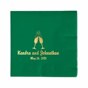 Foil Stamped Luncheon Napkins | https://www.bestnamebadges.com