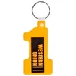 Number One Soft Plastic Keychains | https://www.bestnamebadges.com