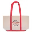 Custom Two Tone Cotton Canvas Tote Bags | https://www.bestnamebadges.com