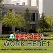 Heroes Work Here Yard Letters | https://www.bestnamebadges.com