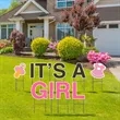 It's A Girl Yard Letters | https://www.bestnamebadges.com
